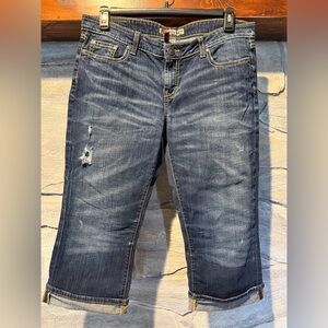 BKE Tenley Dark Wash Cropped Jeans - size 33